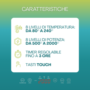 Table de cuisson à induction portable 2000W avec commande tactile et écran rétroéclairé, plaque chauffante électrique simple - Product Image 3