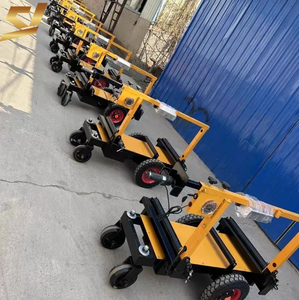 Chariot électrique pliable, élargi et épaissi, avec roues à déchargement coulissant et fonction d'auto-déchargement - Product Image 2