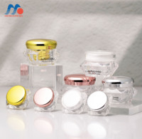 Pot en plastique transparent vide en acrylique de petite capacité, prêt à être expédié, pour crème cosmétique, 5g, 10g, 15g, 20g, 30g
