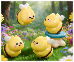 Objeto en miniatura Micro paisaje Animal resina estatuilla dibujos animados abeja figura para festivales chico Eco baño cápsula juguete máquina expendedora - Product Image 5
