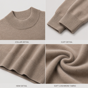 Cashmere Men's Half Turtleneck Loose Fit Pullover <b>Base</b> <b>Layer</b> Sweater Versatile Warm Custom Logo Premium Soft Comfortable Knit - Product Image 3