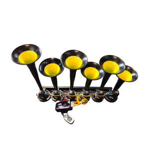 Oferta Especial Bocina <span class=keywords><strong>de</strong></span> Aire Musical Basuri <span class=keywords><strong>de</strong></span> 6 Trompetas y 33 Melodías <span class=keywords><strong>de</strong></span> Baby Shark en Amarillo y Negro para Camión, Tren, Autobús y Furgoneta - Product Image 2