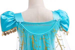 Disfraz de Princesa Jasmine de <span class=keywords><strong>Aladdin</strong></span> para Niñas, Disfraz de Cosplay para Halloween, Navidad, Fiestas, Disfraz de Princesa Jasmine de Películas y Televisión - Product Image 4