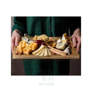 Cadeau d'anniversaire ou de mariage exquis, planche à charcuterie en bois d'acacia extra large, couteaux à fromage en acier inoxydable, service unique - Product Image 4