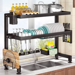 SANIPRO, soportes <span class=keywords><strong>de</strong></span> almacenamiento <span class=keywords><strong>de</strong></span> vajilla <span class=keywords><strong>de</strong></span> 2 niveles sobre el fregadero, estante <span class=keywords><strong>de</strong></span> secado <span class=keywords><strong>de</strong></span> <span class=keywords><strong>platos</strong></span> <span class=keywords><strong>de</strong></span> Metal, estante organizador <span class=keywords><strong>de</strong></span> <span class=keywords><strong>platos</strong></span>, <span class=keywords><strong>escurridor</strong></span> para Cocina - Product Image 4