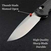 BM 565 Mini Freek Vouwmes D2 Drop Point Lemmet Carbon Fiber Handvat EDC Gereedschap Buitenactiviteiten Jacht Zakmes Fruitmes