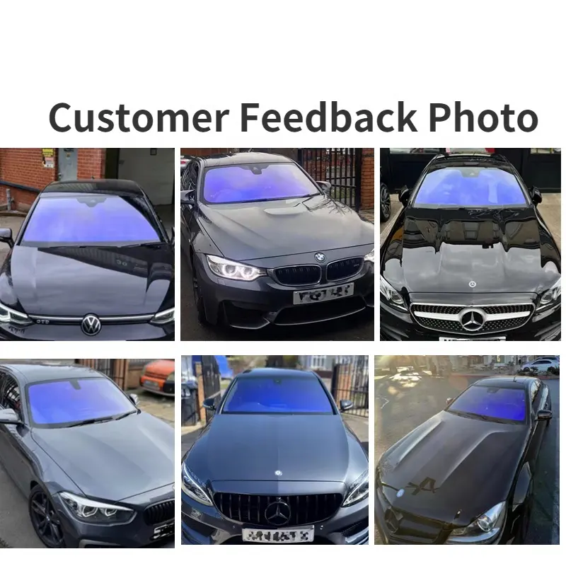 chat me get free sample  color change windshield glass tinted film self adhesive car window glass chameleon solar film