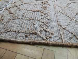 Personnalisable 9x12 bleu Beige noué à la main Oushak Vintage tapis turc pour salon décor à la maison - Product Image 2