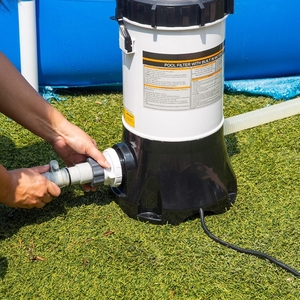 Système <span class=keywords><strong>de</strong></span> filtre à cartouche pour <span class=keywords><strong>piscine</strong></span> <span class=keywords><strong>de</strong></span> 25 pieds carrés avec pompe européenne intégrée et billes filtrantes <span class=keywords><strong>de</strong></span> 500 g pour piscines hors sol - Product Image 6