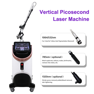 Machine de beauté laser picoseconde verticale multifonctionnelle avec écran tactile couleur de 12,1 pouces et taille de spot réglable de 2 à 10 mm pour spa de beauté - Product Image 1