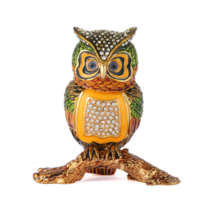 Gufo Dipinto con Diamanti, Decorazione per la Casa, Ornamento in Metallo, Bestseller 2026 - Product Image 1
