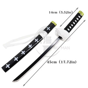 Épée de cosplay Trafalgar Law Kikoku, <span class=keywords><strong>Katana</strong></span> en métal du Capitaine des Pirates avec motif de croix blanche - Product Image 5