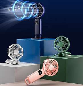 พัดลมมือถือแบบพับได้ขนาดเล็กพกพาสะดวก ชาร์จผ่าน USB เงียบ ใช้งานได้ทั้งในบ้านและนอกบ้าน แบตเตอรี่ใช้งานได้นาน - Product Image 5