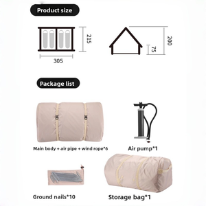 Oxford vải Skylight lưới Windows nhanh chóng thiết lập không khí lều ngoài trời glamping không thấm nước cao cấp bơm hơi bốn mùa một phòng ngủ - Product Image 6