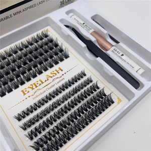 Venta al por mayor de pestañas gruesas con logotipo personalizado, kit de extensiones de pestañas DIY con etiqueta privada, kit de extensiones de pestañas - Product Image 4