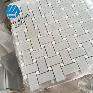 Carrelage en mosaïque de marbre Carrelage tissé Cuisine Dosseret Bain Mur <span class=keywords><strong>Beige</strong></span> Carrelage Basketweave Studio Line - Product Image 4