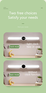 Đồng Hồ Đèn Bàn Đèn Led Usb Đèn Treo Từ Tính Để Bàn Tủ Đèn Ngủ Mờ Vô Cấp Sạc Được Đèn Đọc Sách Phòng Ngủ - Product Image 3