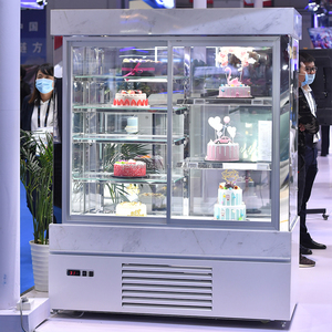 Thương mại <span class=keywords><strong>4ft</strong></span> duy nhất-nhiệt độ bánh Showcase tủ lạnh kính hiển thị phía trước trường hợp <span class=keywords><strong>LED</strong></span> chiếu sáng làm mát không khí RAL màu ISO - Product Image 2