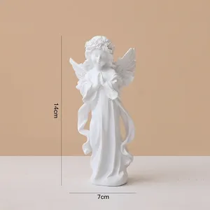 Estatua <span class=keywords><strong>de</strong></span> Ángel Europeo, Figura Creativa <span class=keywords><strong>de</strong></span> Doncella Orante, Adorno para el Hogar, Decoración, Adornos <span class=keywords><strong>de</strong></span> Jardín - Product Image 2