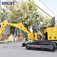Mini-excavatrice sur chenilles SDLOT / Moteur électrique Laidong certifié CE EURO5 EPA Haute Efficacité Livraison Gratuite pour la Construction