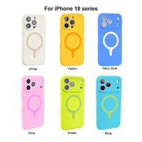 Casing Ponsel Silikon Warna Macaron Anti Benturan Magnetik Kompatibel dengan iPhone 18 17 16 Pro Max Dilengkapi Pelindung Lensa Kamera