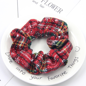 Hoge Kwaliteit Zacht Haaraccessoires Scrunchies Stof Elastische Band Cord Hair Ties Sneeuwpop Kerst Fluwelen Scrunchies Voor Meisjes - Product Image 6