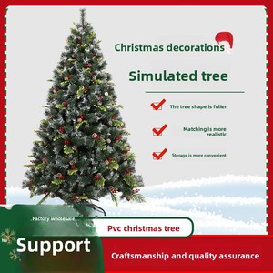 <span class=keywords><strong>Sapin</strong></span> de Noël <span class=keywords><strong>artificiel</strong></span> rouge avec simulation de neige et cônes de pin - Grand accessoire photo extérieur - Product Image 3