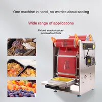 Machine d'emballage et de thermoscellage semi-automatique pour supermarchés commerciaux, pour applications de film de protection et de boissons