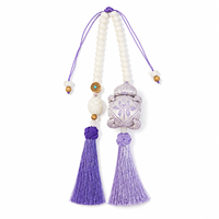 Adorable Pendentif de Sac Rétro Vintage, Ornement Perlé, Porte-clés pour Sac à Main de Créateur pour Femmes
