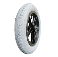 Roues pneumatiques en caoutchouc gonflables de haute qualité de 12 pouces 12 1/2x2 1/4 grises pour vélo d'enfant, chariot de jardin