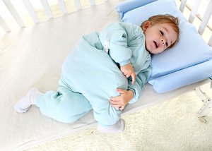 <span class=keywords><strong>Gigoteuse</strong></span> pour bébé <span class=keywords><strong>avec</strong></span> <span class=keywords><strong>pieds</strong></span>, hiver, manches longues, couverture portable <span class=keywords><strong>avec</strong></span> <span class=keywords><strong>jambes</strong></span>, sac de couchage pour tout-petit, épaissi, 2,5 TOG (bleu, 2T-4T, année) - Product Image 4