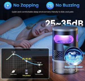 Matamoscas de Interior, Potente Aspiradora con Motor sin Escobillas, Eliminador de Insectos para <span class=keywords><strong>Mosquitos</strong></span>, Moscas, Polillas e Insectos de Plantas - Product Image 6