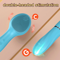 Meistverkauftes Gesichtsreinigungsgerät Sexspielzeug Stoßvibrator Schönheitsbürste für Frauen 10-Gang G-Punkt-Vibration USB