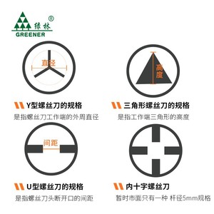 Greener Special <b>Screwdriver</b> <b>Set</b> Tri Wing U Shape Y Shape Precision For Home And Factory Use - Product Image 4