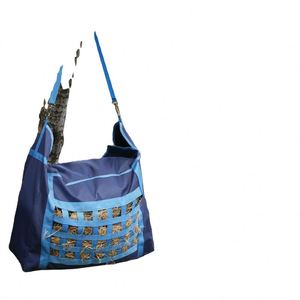 Yingni GD-0014 Large Capacity Oxford Equestrian Slow Feed Bale Storage Carrying Hanging Net Tote Horse <b>Hay</b> Bag Adjustable Strap - Product Image 1