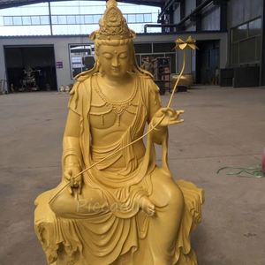 พระพุทธรูปเจ้าแม่กวนอิมทองเหลืองขนาดใหญ่คุณภาพสูงราคาถูก - Product Image 2