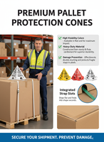 (Paquet de 50) Cones en carton ondulé pour palettes, pour éviter le superposition de commandes de fret et réduire les dommages aux expéditions