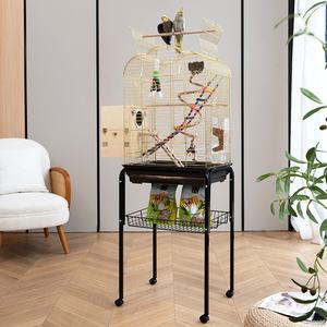 כלוב תוכים מברזל יצוק עם פתח עליון פתוח למשחק, כלוב ציפורים קטן לתוכים, בודג'יריגארים, תוכים, קוקטיילים, ציפורי אהבה - Product Image 5