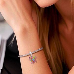 Ajuste Original Pan Charm Bracelet 925 Sterling Silver Mexico Alebrije Standing Dog Pendant Bead para hacer joyería fina para mujeres - Product Image 6