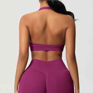 Custom Seamless Sports Beauty Back High-strength Sports Bra Breathable Knitted Neck Bra Fitness <strong>Clothes</strong> Yoga <strong>Clothes</strong> <strong>for</strong> Women - Product Image 4