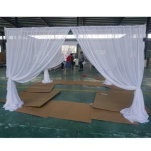 Telescopic support <b>stand</b> <b>pipe</b> and chiffon drape for trade show booth backdrop - Product Image 1