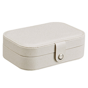 Portable Compartmentalized Jewelry Storage Box 16x11.5x5cm Double Layer Moisture Proof Dust Proof For Necklace Earring Ring - Product Image 4