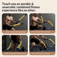 Corde sans fil Wellshow à trois vitesses réglable avec contrepoids en acier ABS pour entraînement physique aérobie