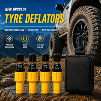 Kit de dégonflage automatique des pneus 4x4 avec manomètre, valves de dégonflage rapide en laiton réglables pour la pression des pneus tout-terrain 4x4