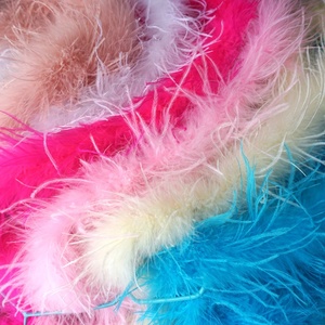Gran oferta artesanía colorida 8-10 cm <span class=keywords><strong>1</strong></span> capa Boa de plumas de avestruz para fiesta vestidos de boda bolsa accesorios Decoración - Product Image 2