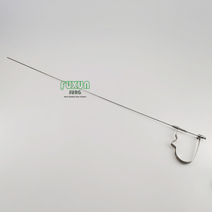 คีมจับก้อนนิ่วแบบมีด้ามจับรูปตัวยู <span class=keywords><strong>3</strong></span> ขา สำหรับการส่องกล้องทางเดินปัสสาวะแบบกึ่งแข็ง ขนาด 580 มม. ผลิตจากสแตนเลสคุณภาพสูง ยี่ห้อ Fuxun แบบสั่งทำพิเศษ ใช้ซ้ำได้ - Product Image 1