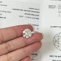 Diamante Grande Creado en Laboratorio HPHT CVD VVS VS Corte Excelente 1CT 1.5CT 2CT 3CT 4CT 5CT 10CT Diamante Sintético Certificado IGI Cultivado en Laboratorio