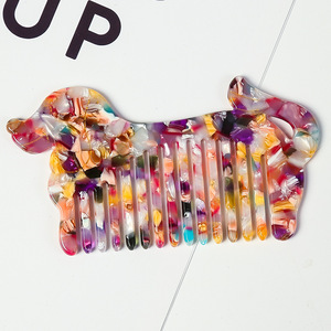 Vente chaude Adorable mignon peignes personnalisés avec Logo large <span class=keywords><strong>dent</strong></span> peigne à cheveux en forme d'animal peigne - Product Image 6