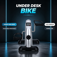 Mini vélo d'exercice silencieux sous le bureau avec écran LCD numérique, pédalier portable pour les travailleurs sédentaires au bureau