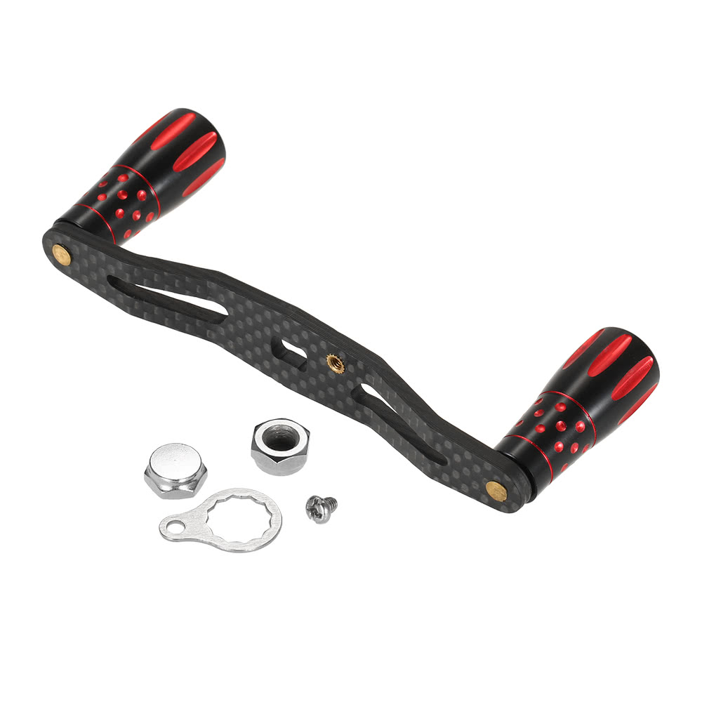 carbon fiber fishing reel handles Offset Circle Hook the new carbon crank handle set is perfect for the angler that wants the best in performance Baitcaster Handle, Carbon Fiber Frame
